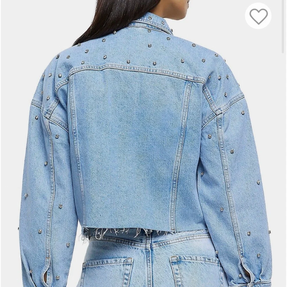 NWOT River Island Embellished Jean Jacket size small - Picture 2 of 4